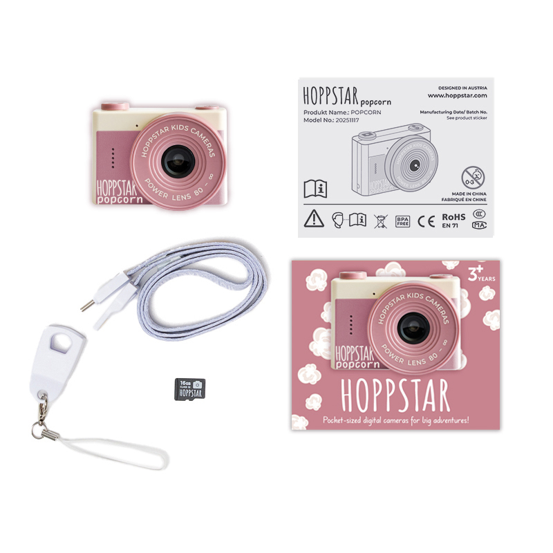 Aparat foto video digital pentru copii – Hoppstar Popcorn Pink Dusk [2]