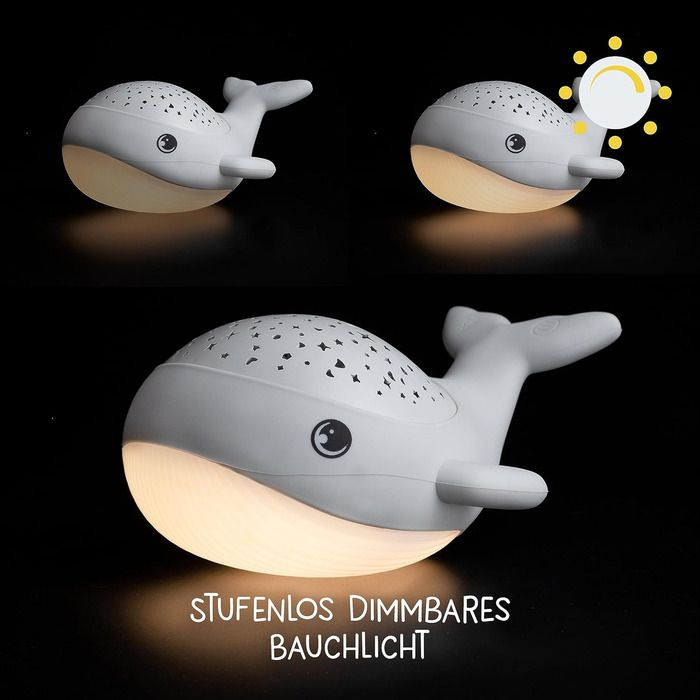 Balena MegaLight LED WILLY WHALE cu proiector de stele reglabil cu baterie [7]