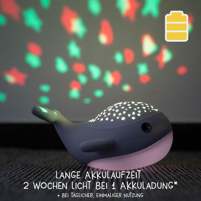 Balena MegaLight LED WILLY WHALE cu proiector de stele reglabil cu baterie [5]