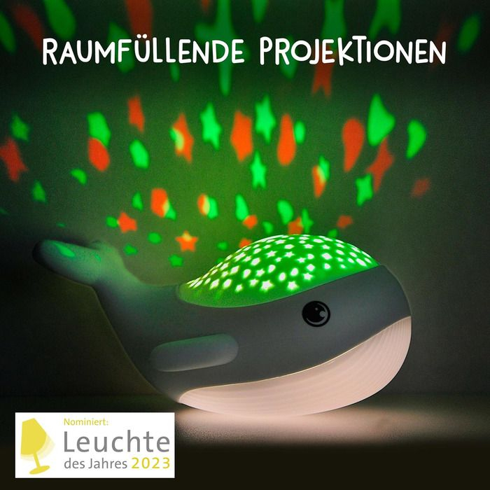Balena MegaLight LED WILLY WHALE cu proiector de stele reglabil cu baterie [2]