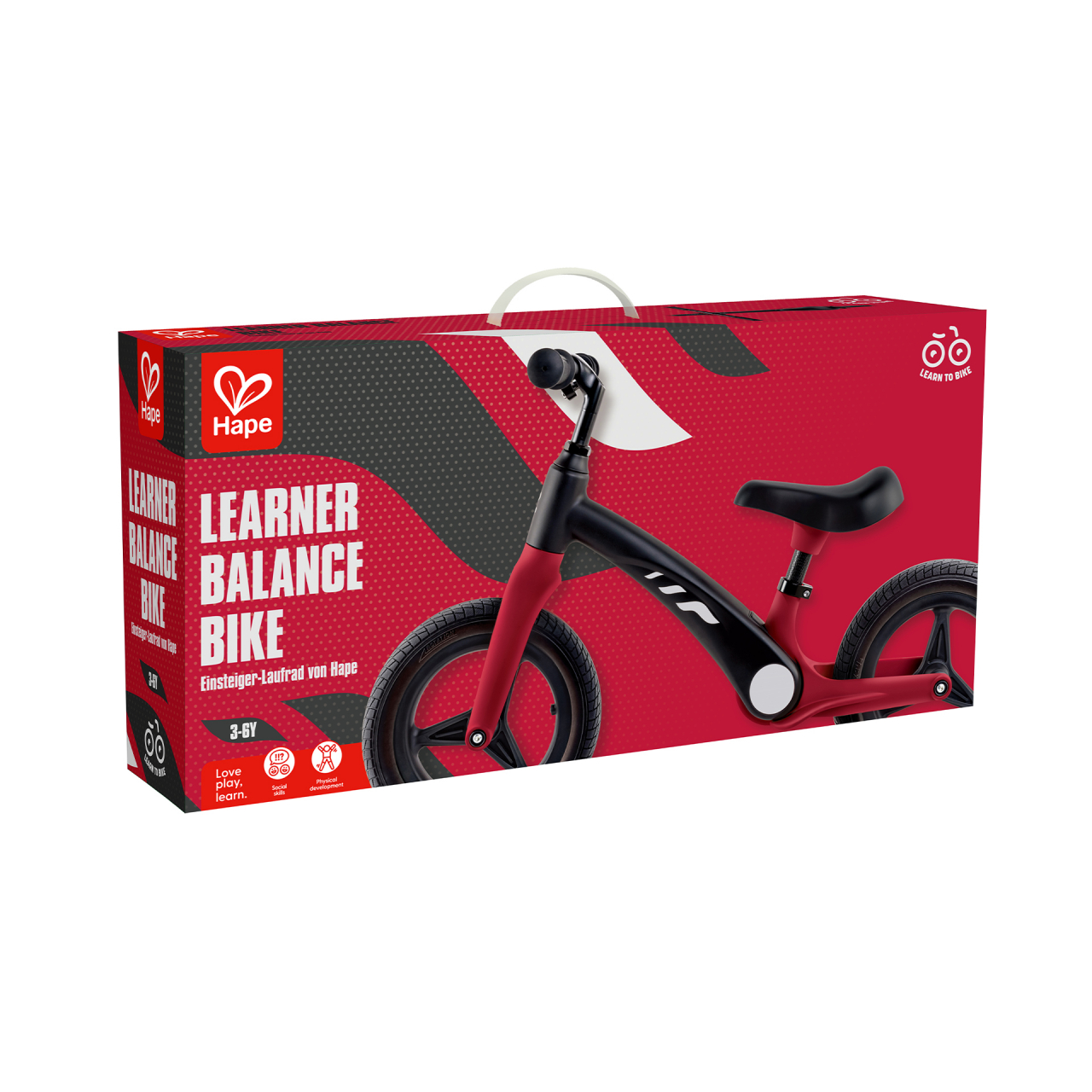 Bicicleta de echilibru pentru copii, rosie [3]