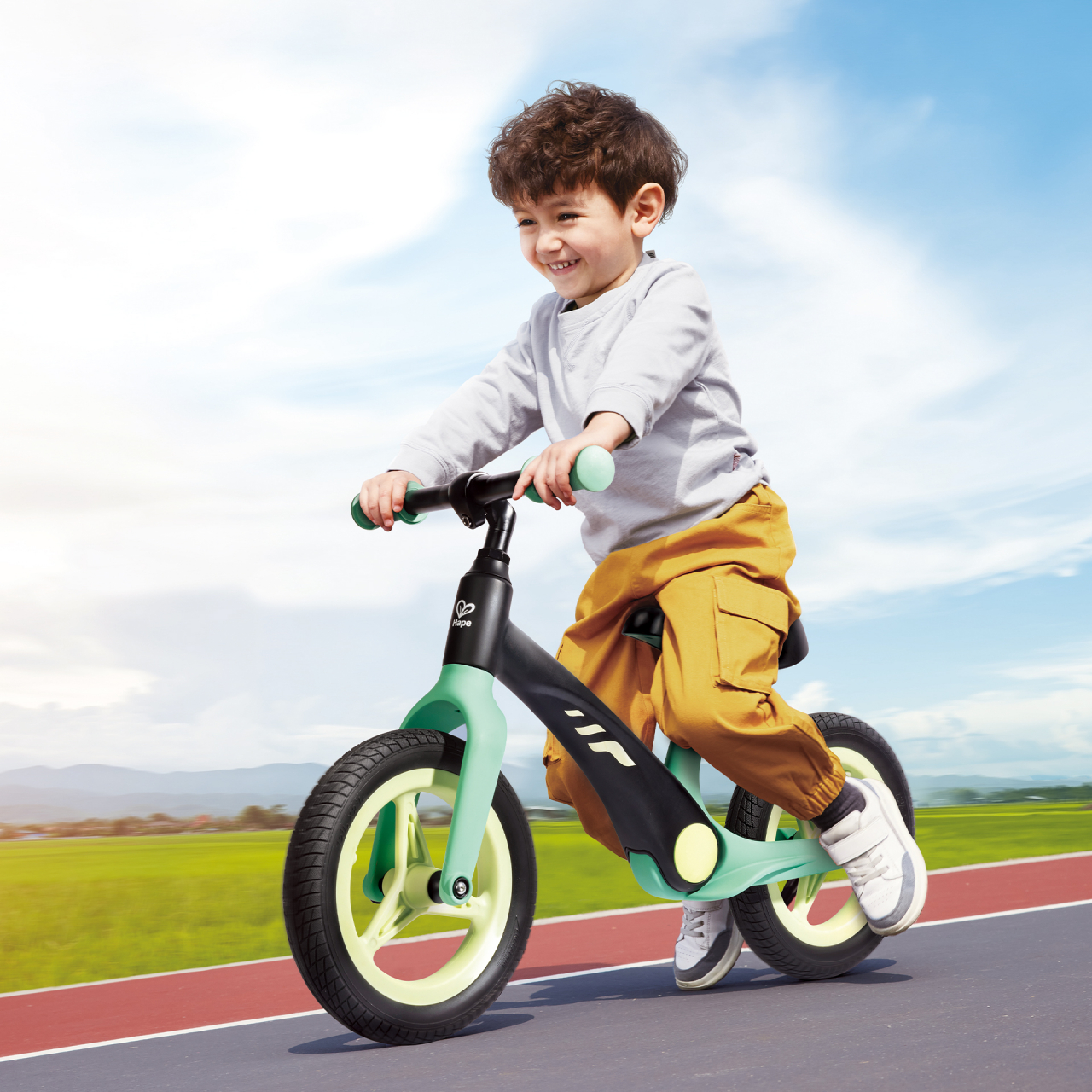 Bicicleta de echilibru pentru copii, verde [2]