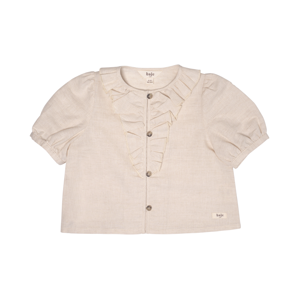 Bluza Albany, bumbac organic și in, Baje [4]