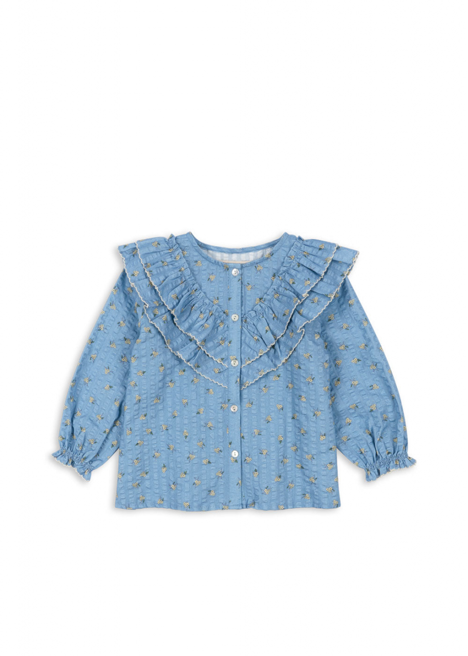 Bluza cu volane, din bumbac organic, Kim [2]