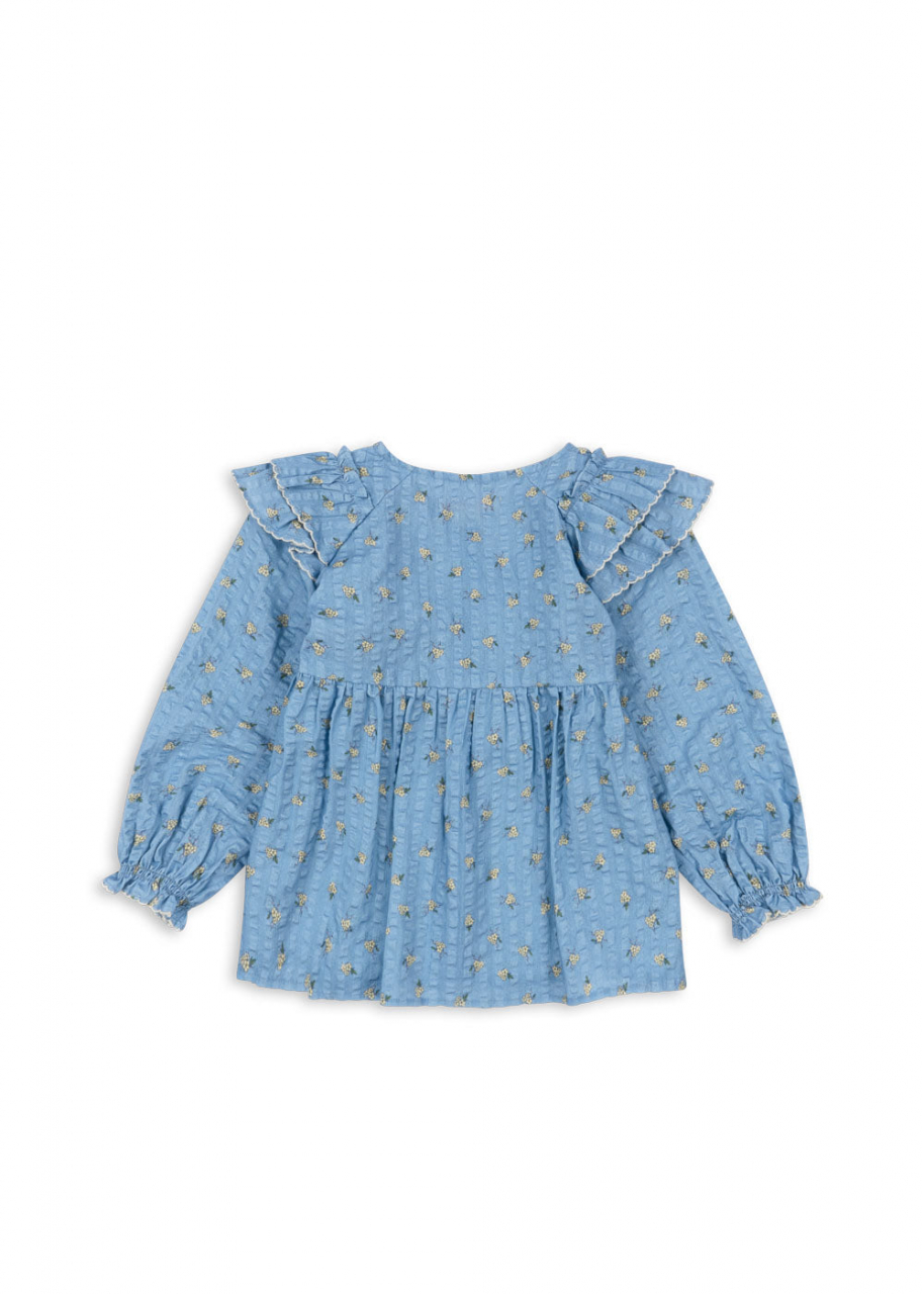Bluza cu volane, din bumbac organic, Kim [5]