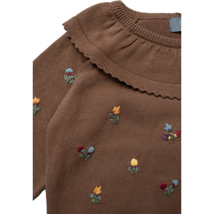 Bluza tricotată, brodată, bumbac organic,Marie, Hanevild [3]