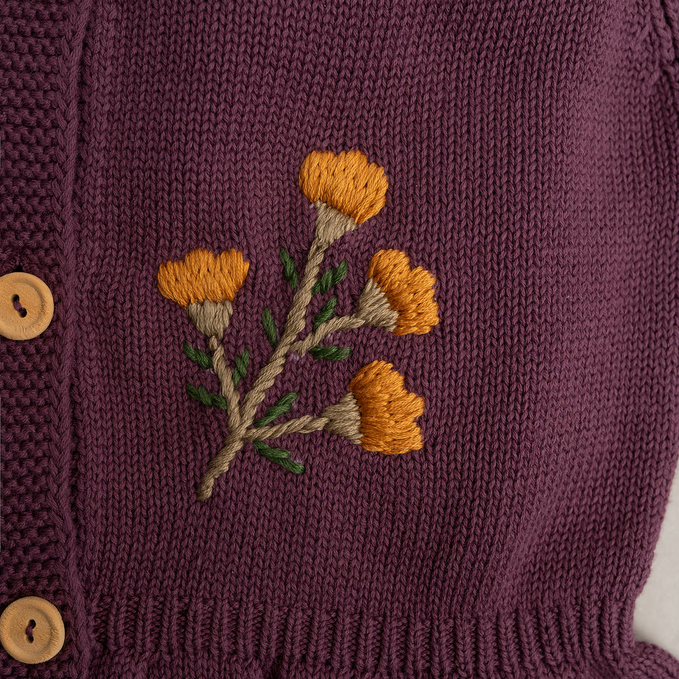 Cardigan Alma, brodat, bumbac organic, Hanevild [2]