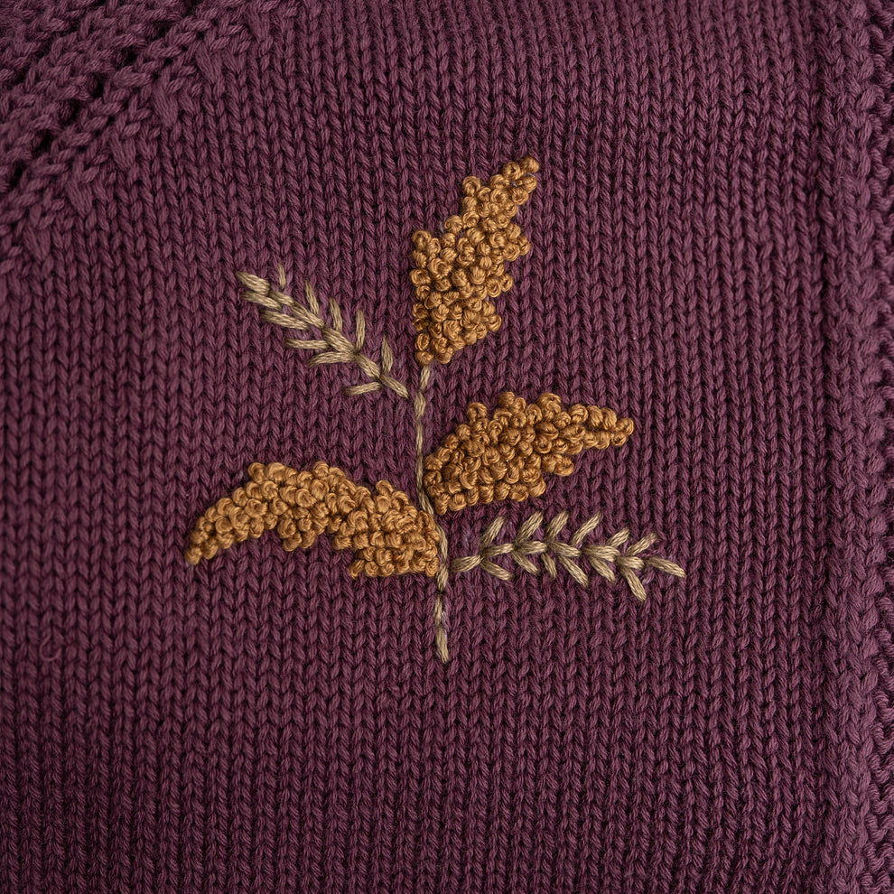 Cardigan Alma, brodat, bumbac organic, Hanevild [6]
