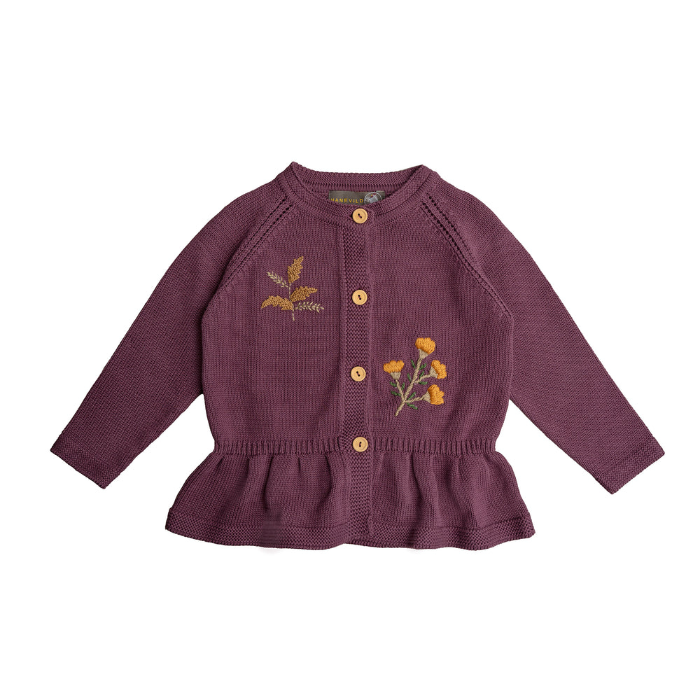 Cardigan Alma, brodat, bumbac organic, Hanevild [3]