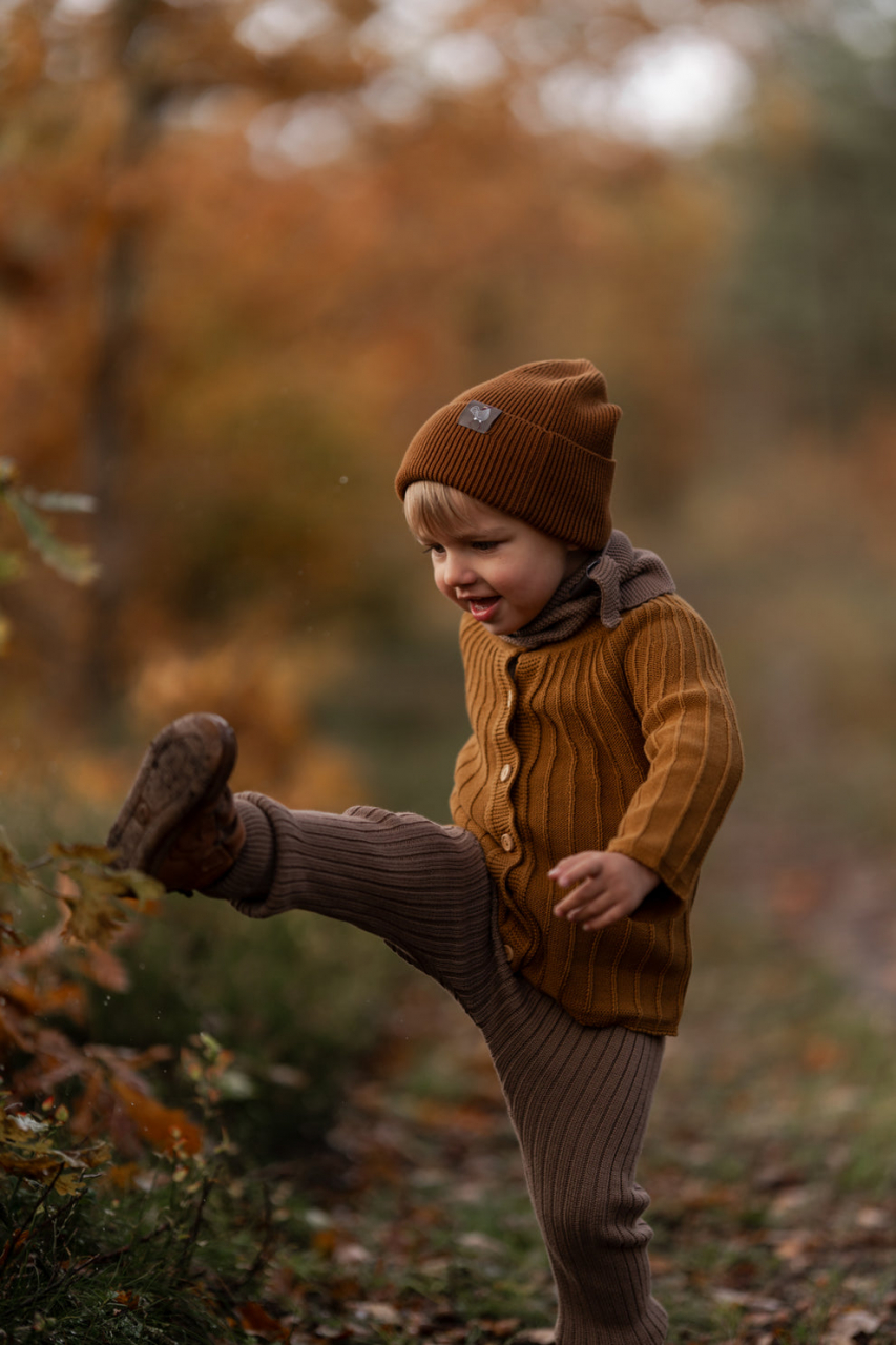 Cardigan Oscar, tricotat, bumbac organic, Hanevild [6]