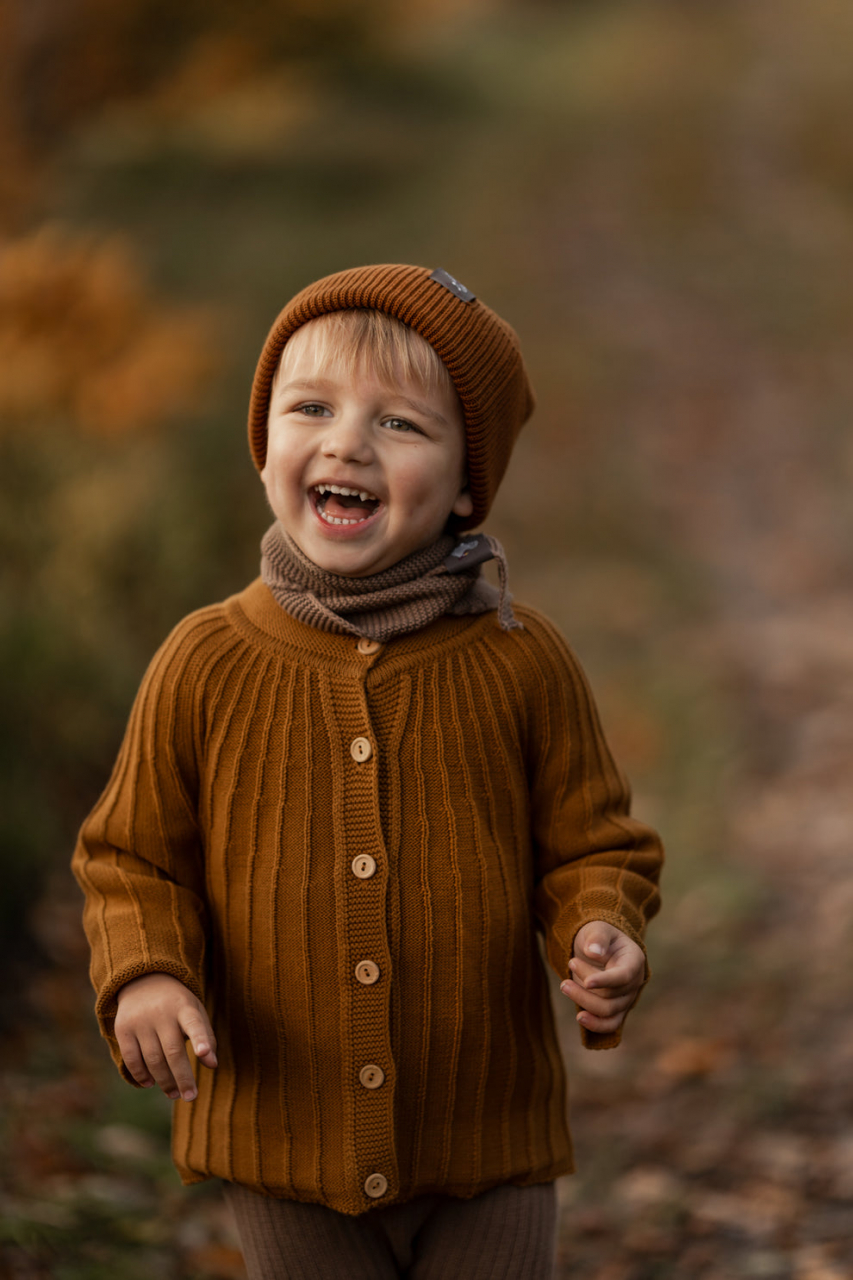 Cardigan Oscar, tricotat, bumbac organic, Hanevild [2]