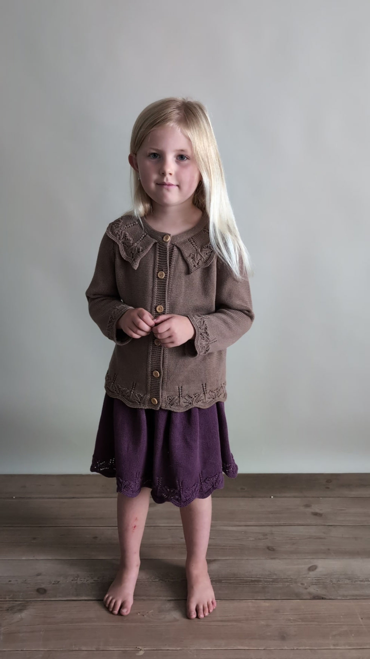 Cardigan tricotat, Ally, bumbac organic, Hanevild [4]