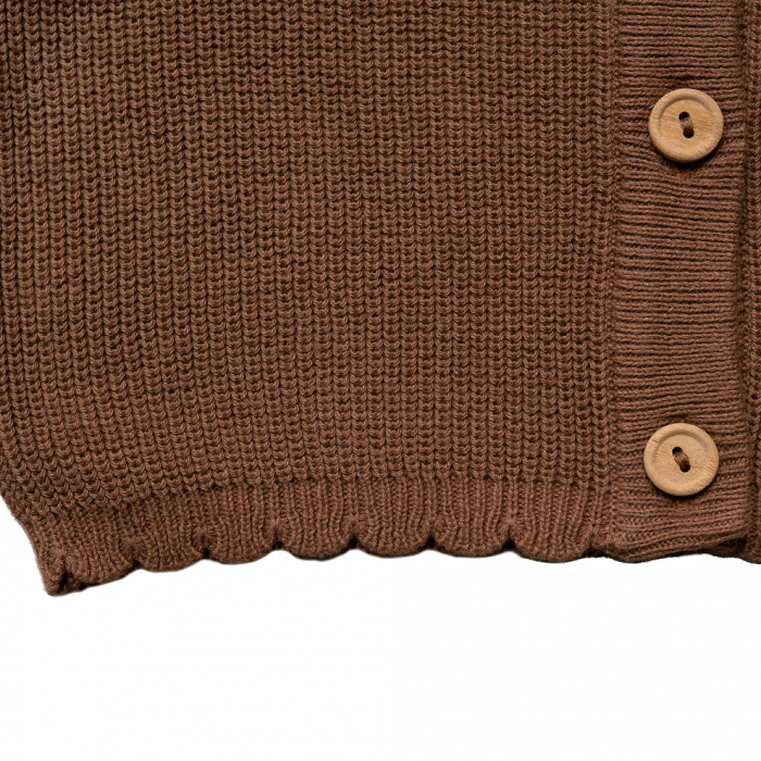 Cardigan tricotat, brodat, bumbac organic, Dagmar, Hanevild [8]