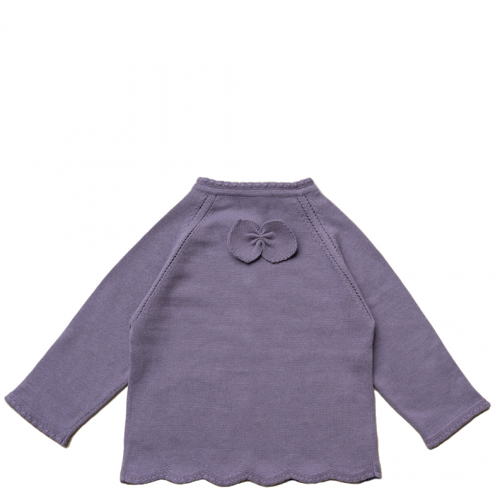 Cardigan tricotat, brodat, bumbac organic, Saga, Hanevild [2]