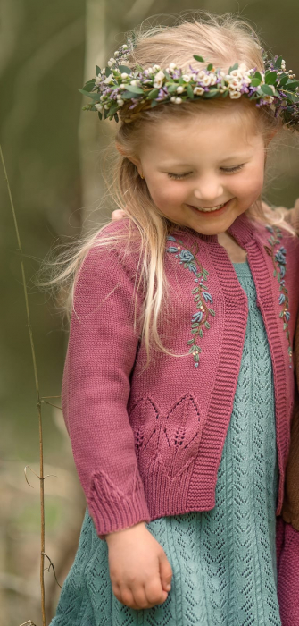 Cardigan Vera, bumbac organic, fructe de pădure, Hanevild [3]