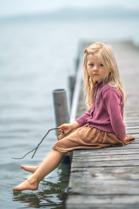 Cardigan Vera, bumbac organic, fructe de pădure, Hanevild [2]