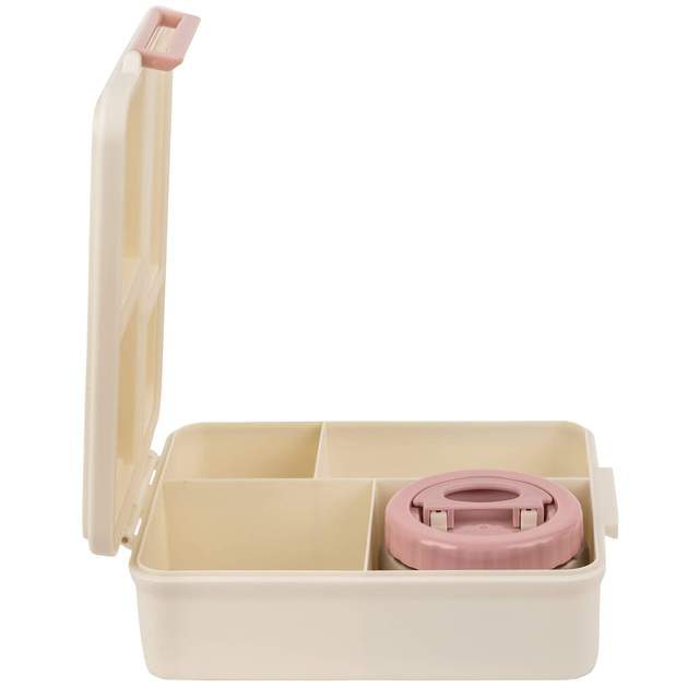 Caserola pentru prânz cu 4 compartimente + 1 borcan termoizolant - Grand Unicorn White [7]