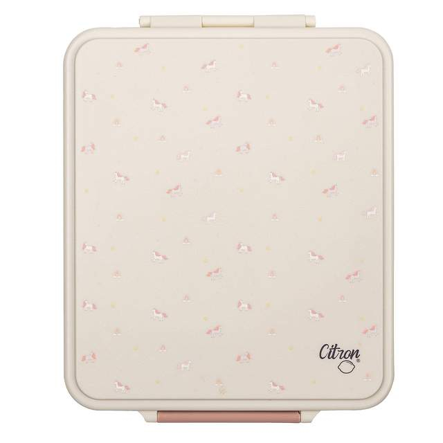 Caserola pentru prânz cu 4 compartimente + 1 borcan termoizolant - Grand Unicorn White [3]