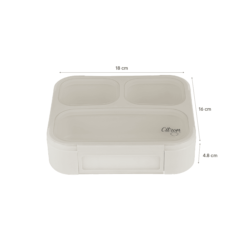 Caserola pentru prânz, cu furculiță și lingură - Beige [5]