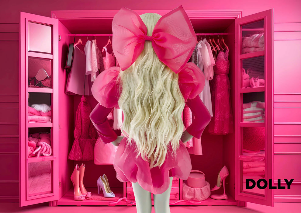 Funda de par cu clips, organza, barbiepink [2]