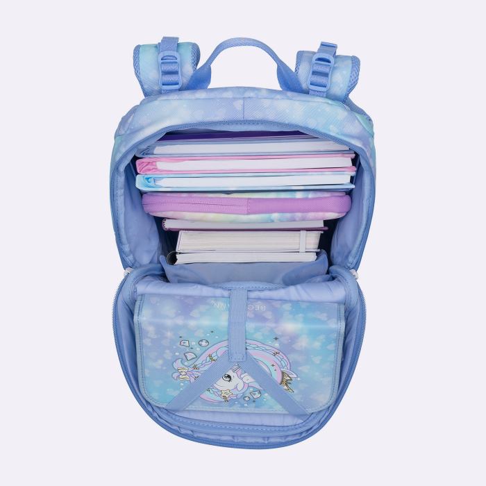 Ghiozdan, rucsac ergonomic cu perna de aer, Active Air FLX, Unicorn Princess Ice Blue [8]