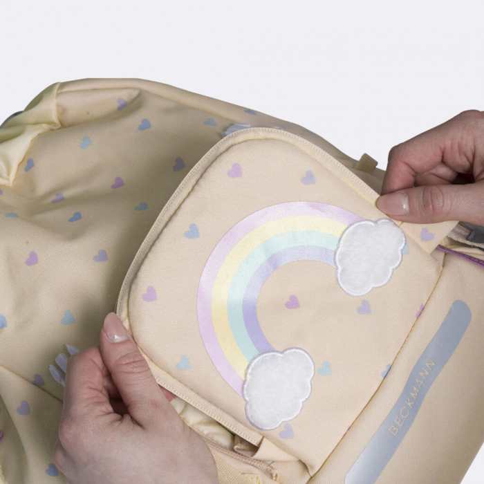 Ghiozdan, rucsac ergonomic școală, Clasic, Yellow Heart [13]
