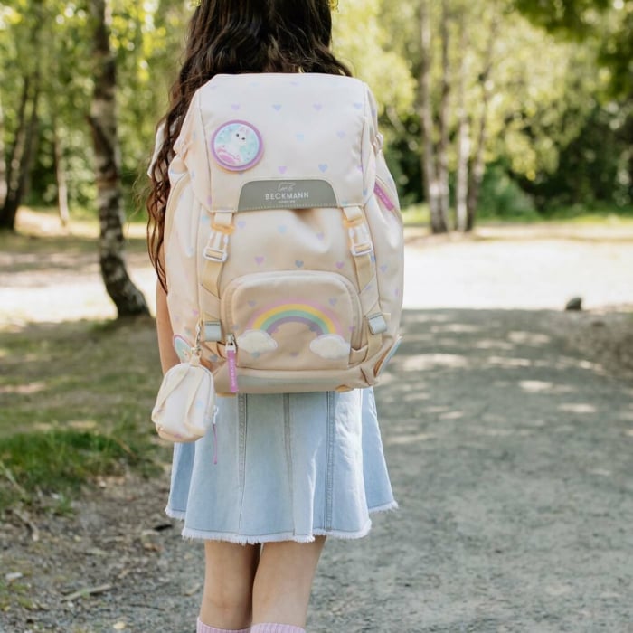 Ghiozdan, rucsac ergonomic școală, Clasic, Yellow Heart [18]
