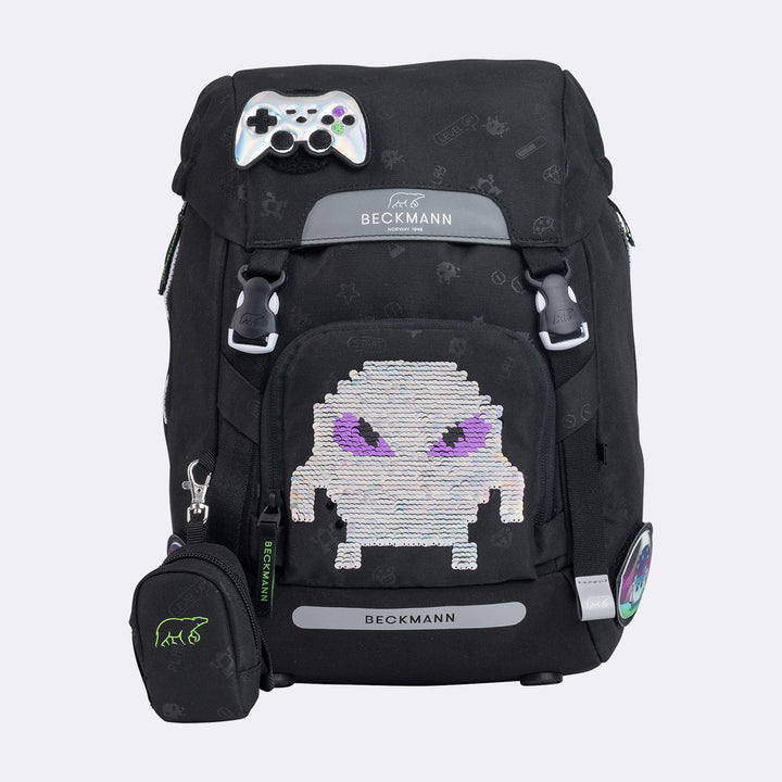 Ghiozdan, rucsac ergonomic pentru școală, Clasic  Pixel [2]