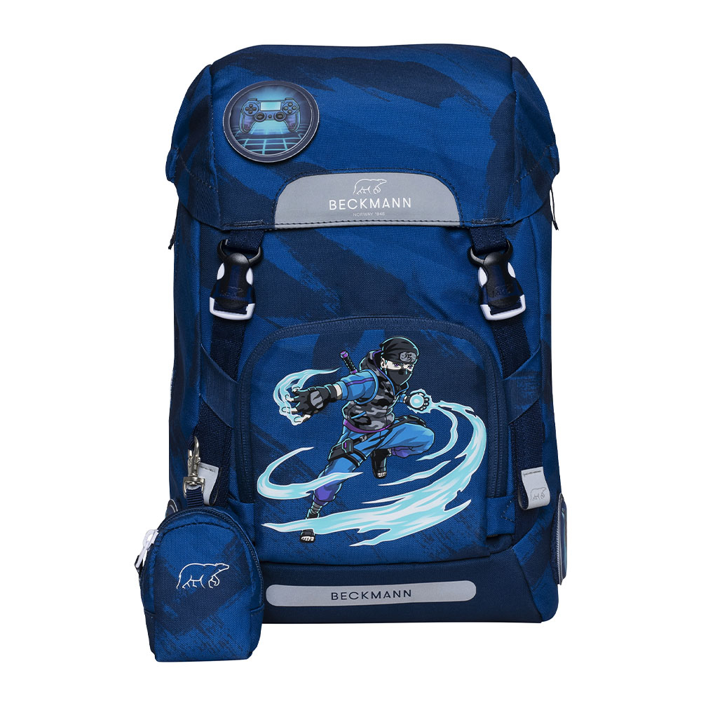 Ghiozdan, rucsac ergonomic școală, Clasic, Ninja master blue [4]