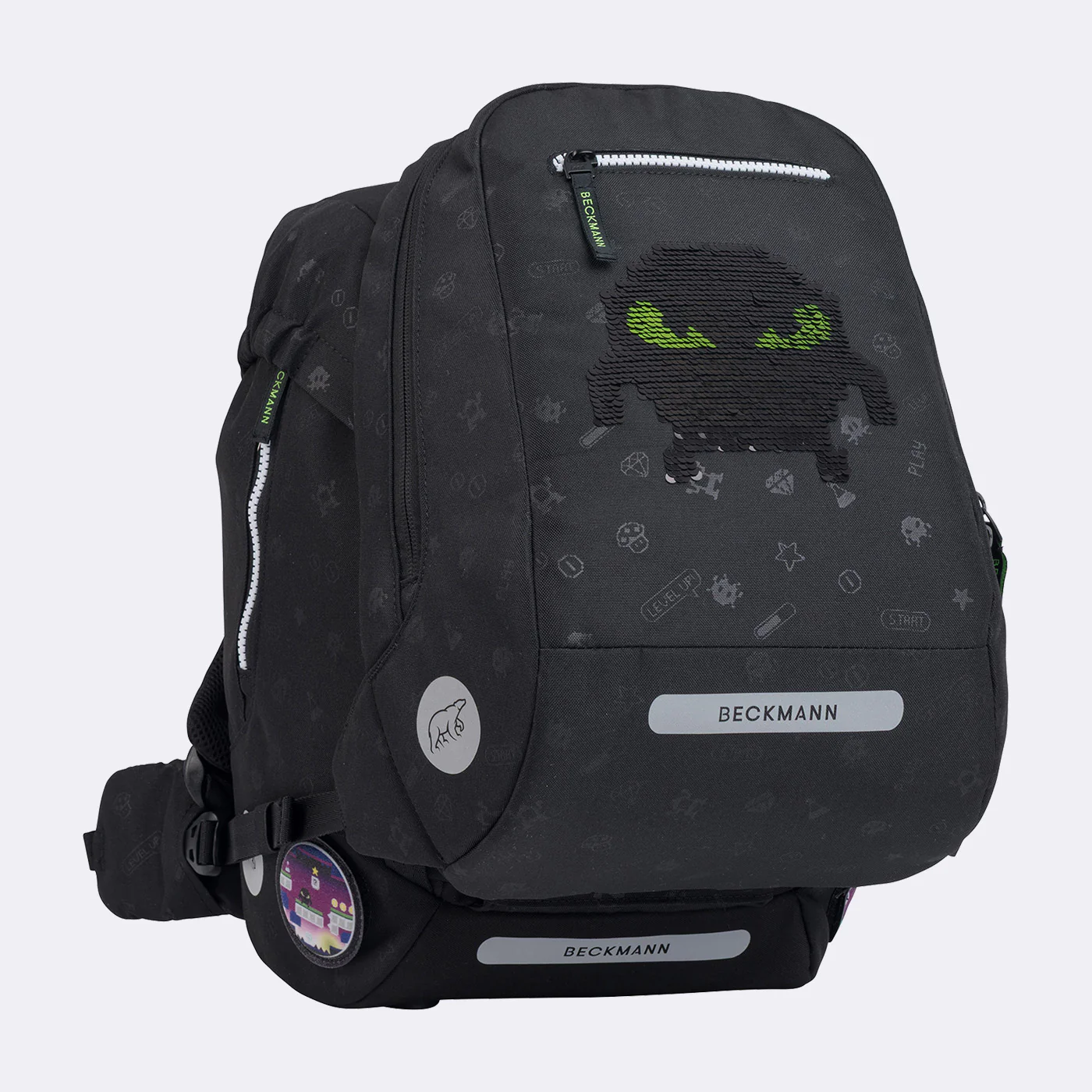 Ghiozdan, rucsac ergonomic, set clasic 6 piese, PIXEL [4]