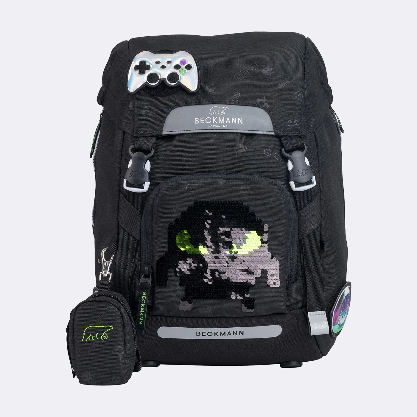 Ghiozdan, rucsac ergonomic, set clasic 6 piese, PIXEL [5]