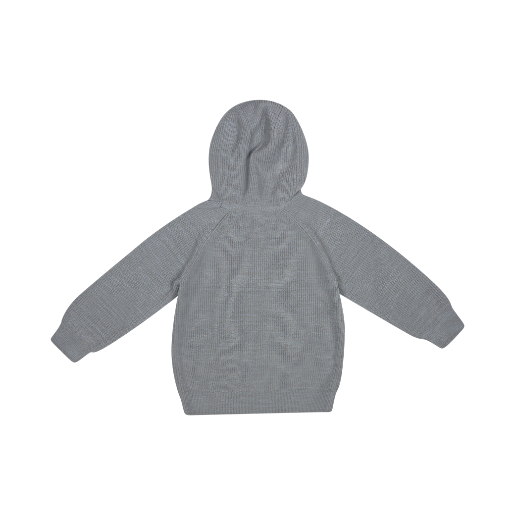 Hoodie Clay, bumbac organic, Greyish blue, Baje [4]