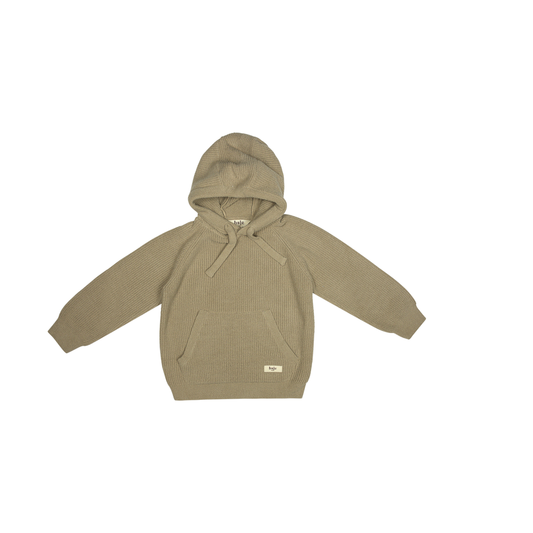 Hoodie Clay, bumbac organic, Peanut, Baje [4]