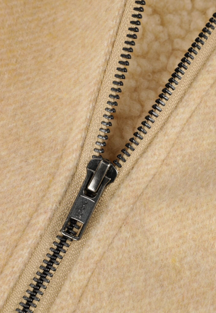 Jacheta din amestec de lana fiarta, Rose, culoarea Peanut [4]