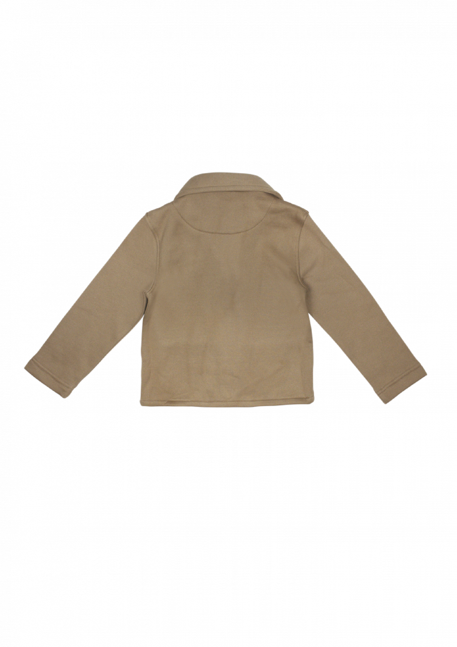 Jacheta Raven, bumbac organic, Taupe, Baje [3]