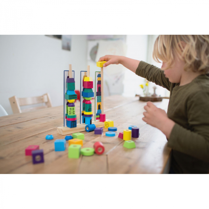 Joc de stivuire Turnuri din margele logice, BS Toys [6]
