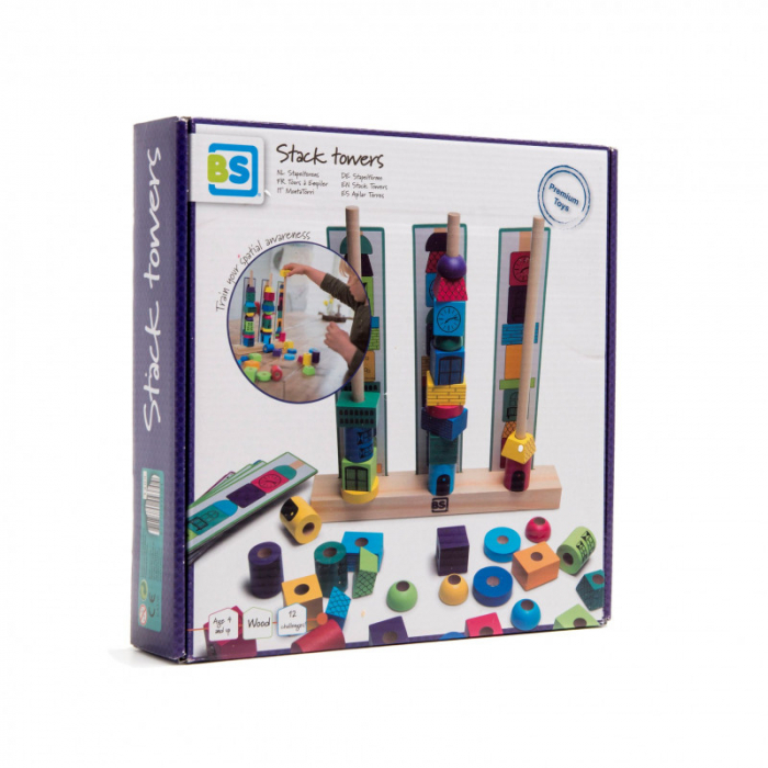 Joc de stivuire Turnuri din margele logice, BS Toys [4]