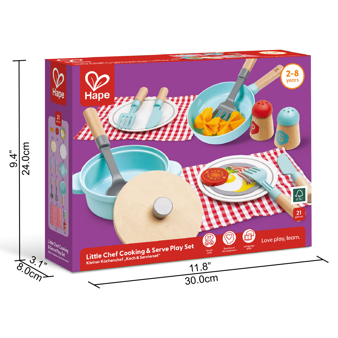 Jucarie copii - Set de joaca micutul Chef pentru gatit si servire (21 piese) [4]