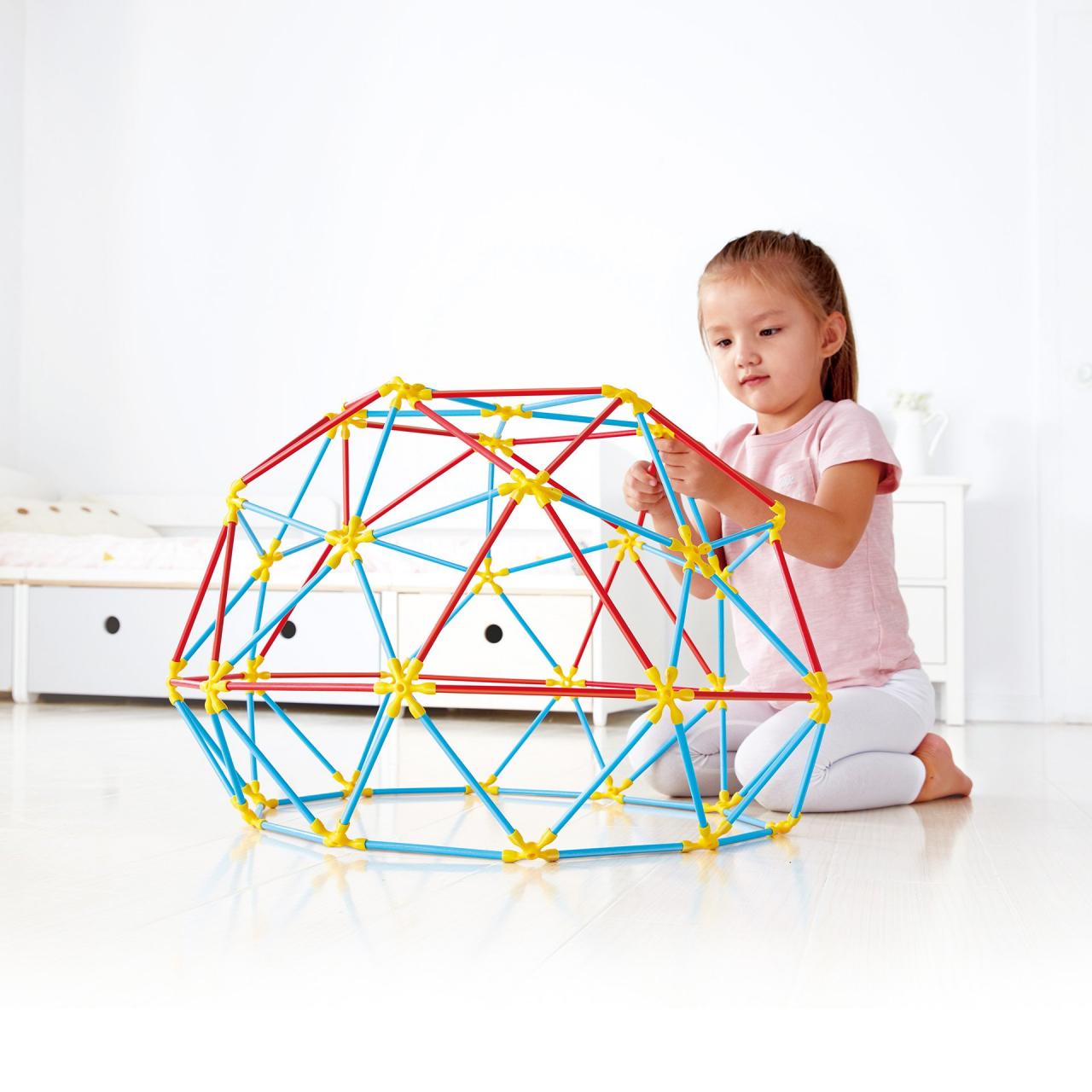 Jucarie din bambus Flexistix - Cupola Geodezica (177 piese) [3]