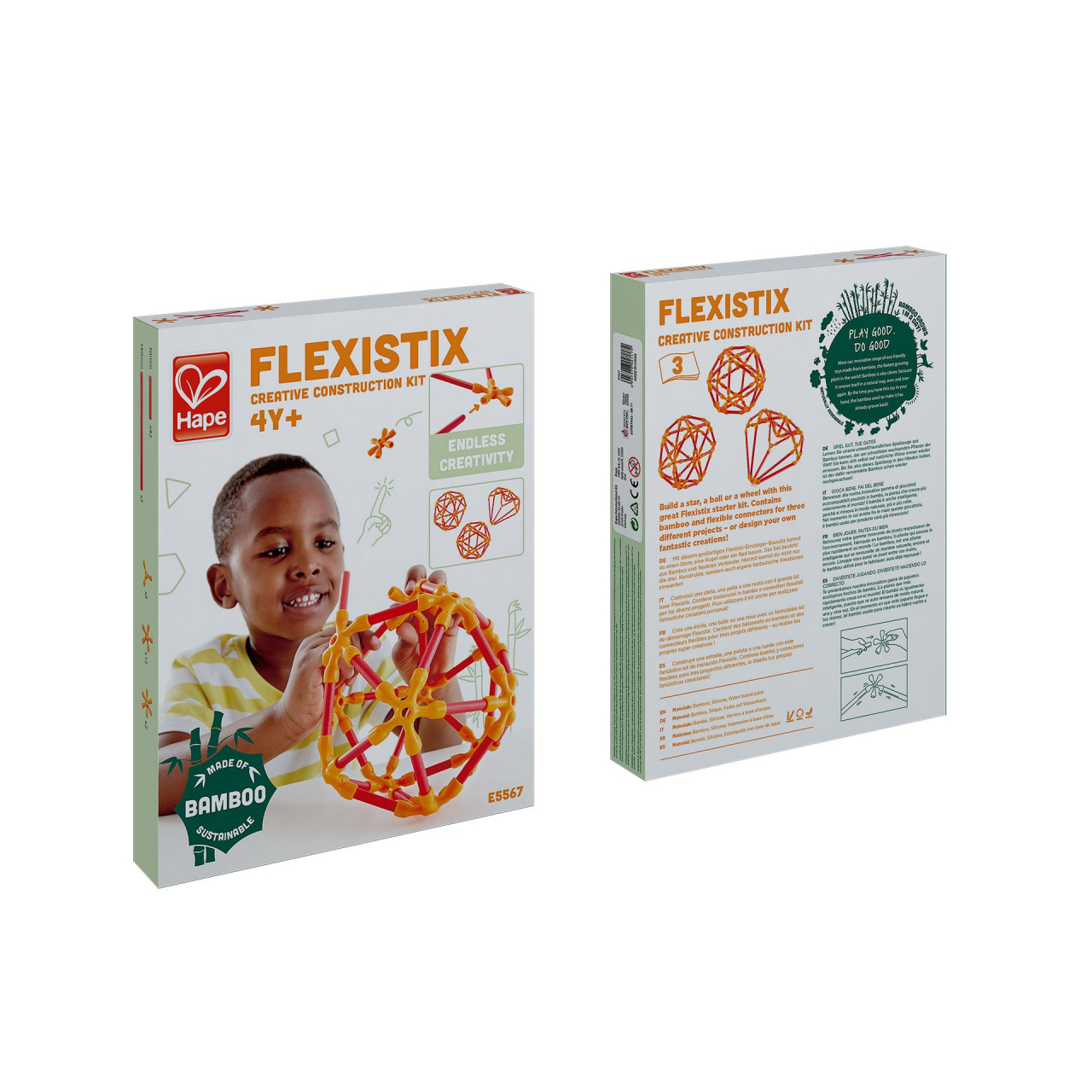 Jucarie din bambus Flexistix - Kit creativ (66 piese) [2]