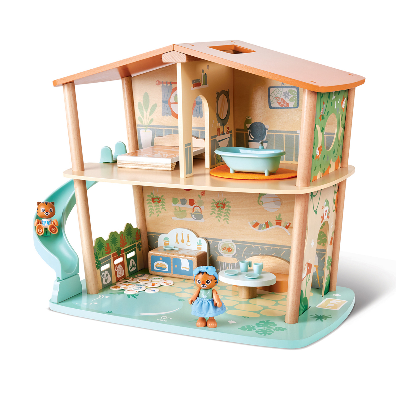 Jucarie din lemn - Casa din jungla a tigrilor (38 piese) [1]