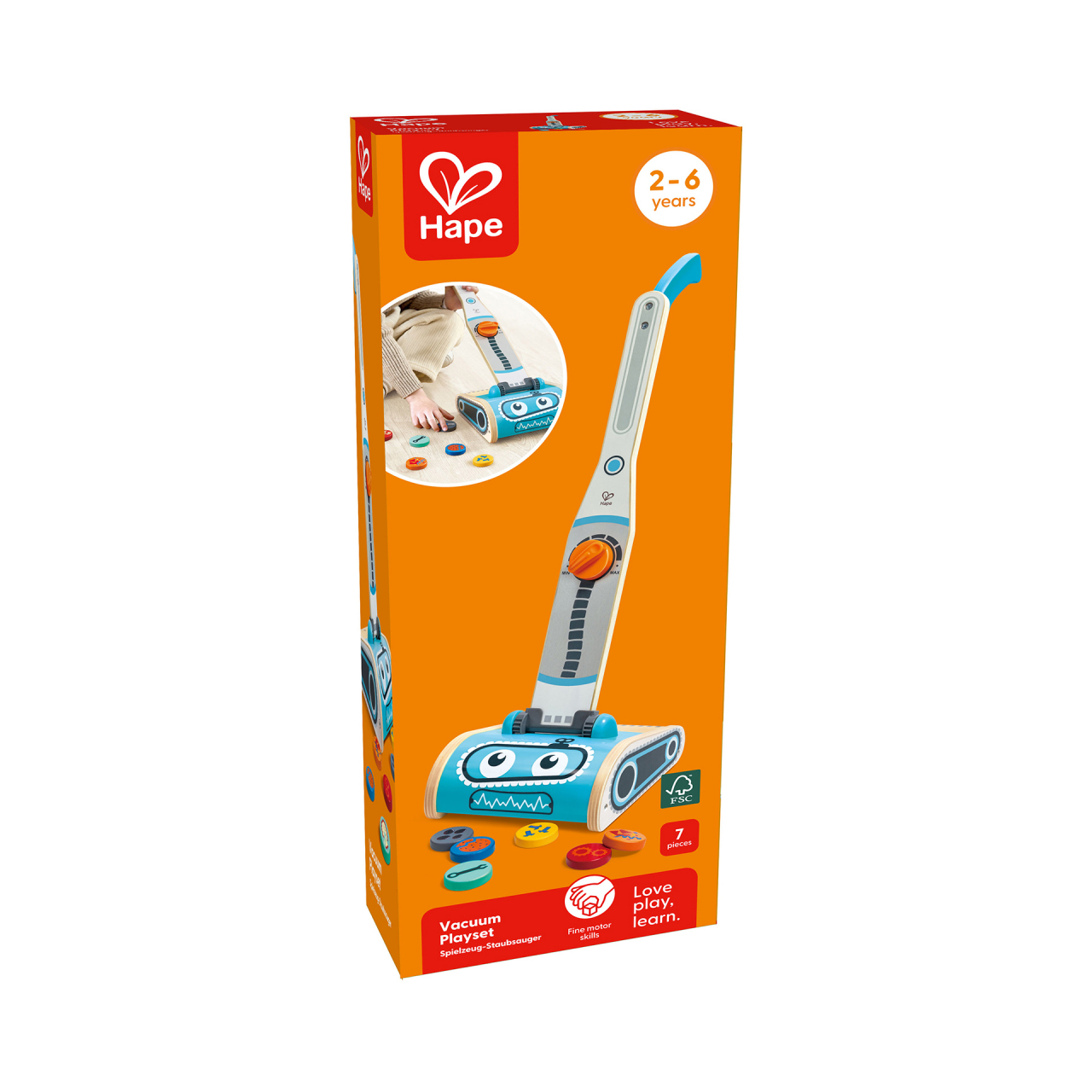 Jucarie din lemn - Set aspirator pentru copii (7 piese) [2]
