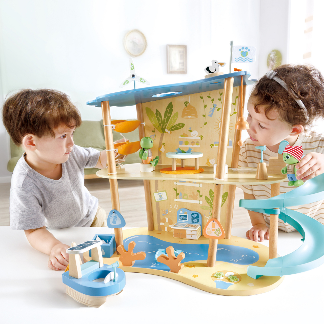 Jucarie din lemn - Set de joaca salvarea oceanelor (48 piese) [8]