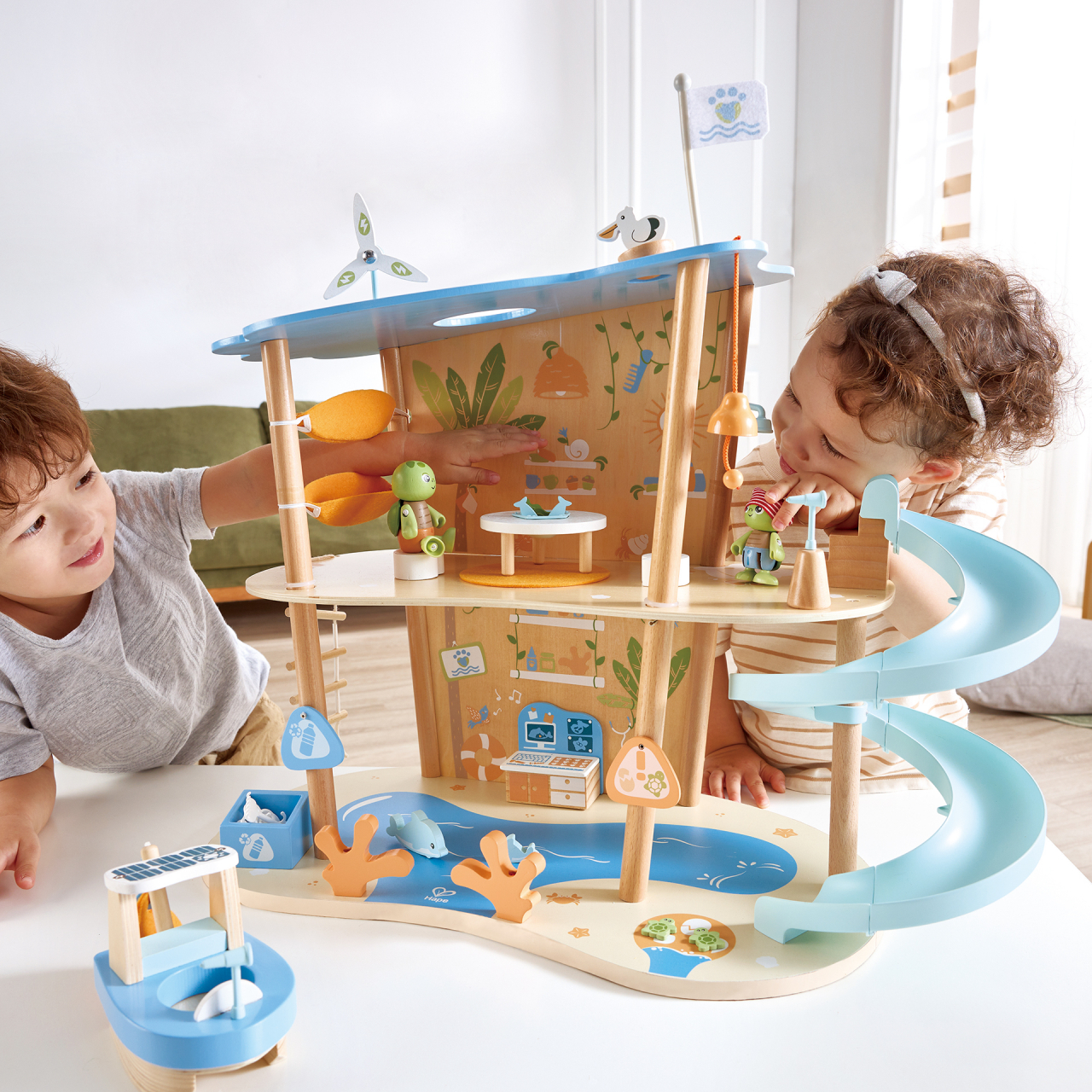 Jucarie din lemn - Set de joaca salvarea oceanelor (48 piese) [2]