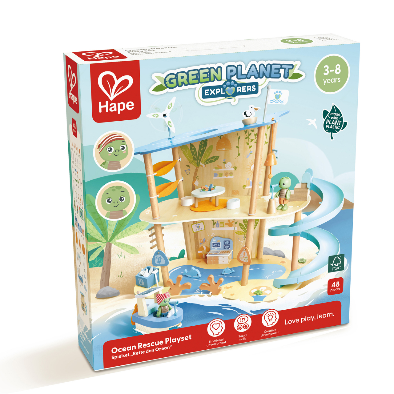 Jucarie din lemn - Set de joaca salvarea oceanelor (48 piese) [6]