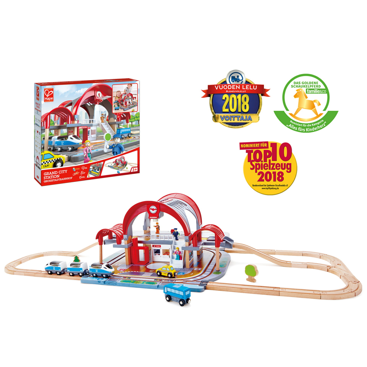 Jucarie din lemn - Set Gara Centrala (45 piese) [2]
