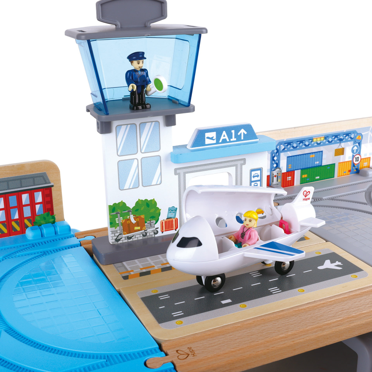 Jucarie din lemn - Set tren metropola (80 piese) [5]