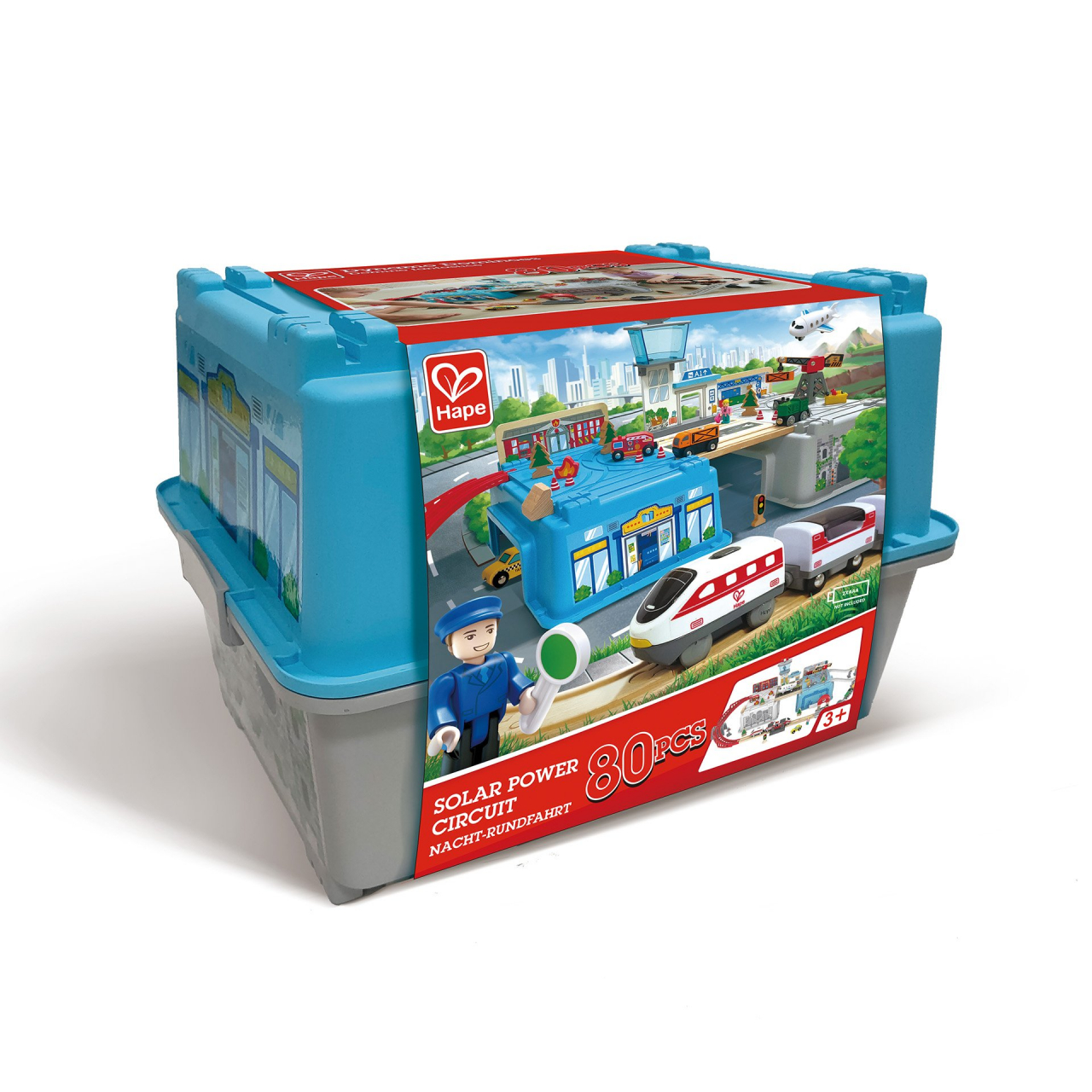 Jucarie din lemn - Set tren metropola (80 piese) [2]