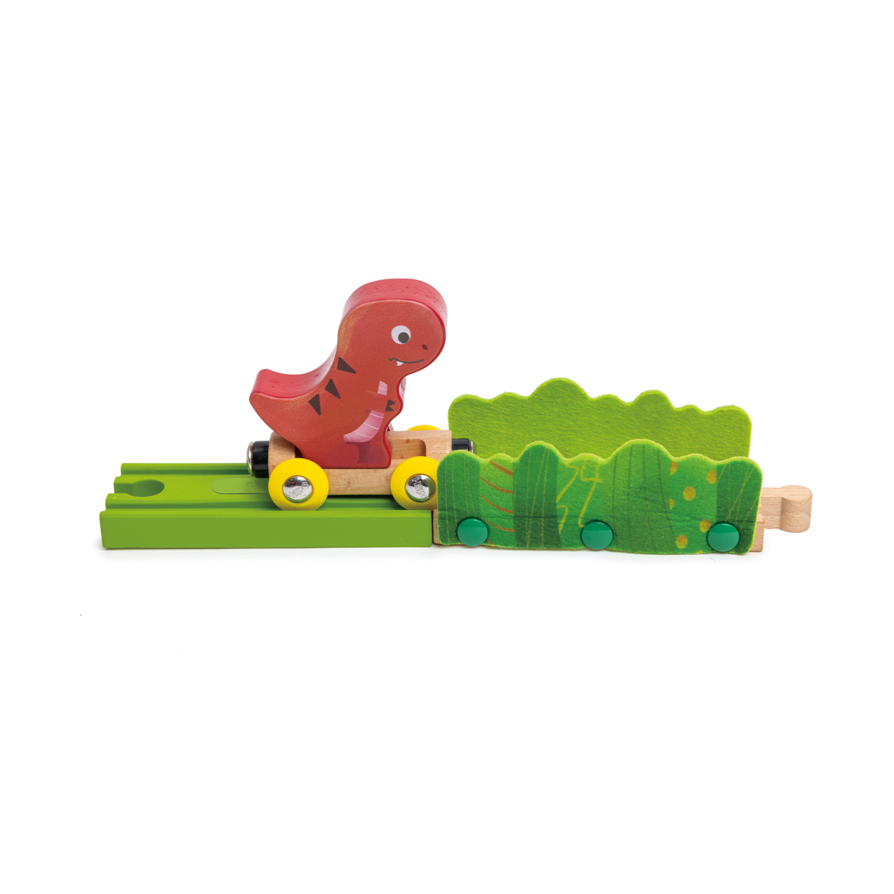 Jucarie din lemn - Set tren si dinozauri (27 piese) [7]