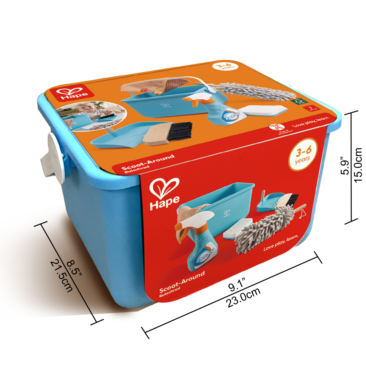 Jucarie - Set de curatenie cu galeata pentru copii (7 piese) [6]